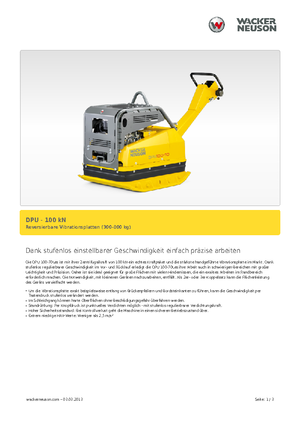 Piastre vibranti reversibili Wacker DPU 100-70 Le