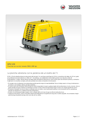 Piastre vibranti reversibili Wacker Neuson DPU130Le