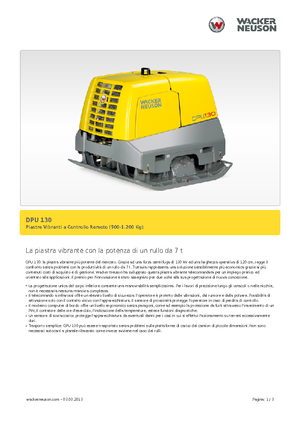 Piastre vibranti reversibili Wacker Neuson DPU130Le