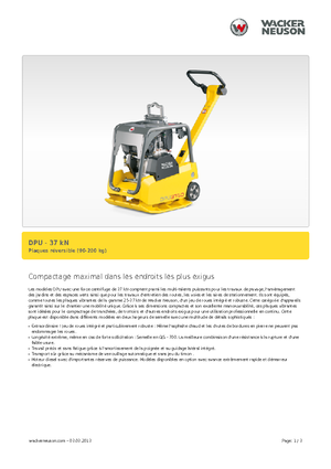 Piastre vibranti reversibili Wacker Neuson DPU3750Hets