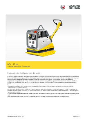 Piastre vibranti reversibili Wacker Neuson DPU6555He