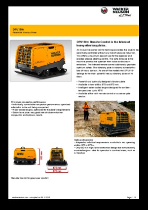 Piastre vibranti reversibili Wacker Neuson DPU110r Lem 870