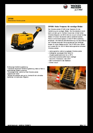 Piastre vibranti reversibili Wacker Neuson DPU90 Lem 770