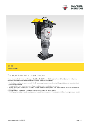 Costipatori Diesel e Benzina Wacker DS 70,11
