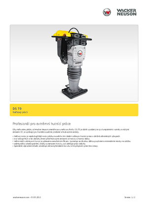 Costipatori Diesel e Benzina Wacker DS 70,11