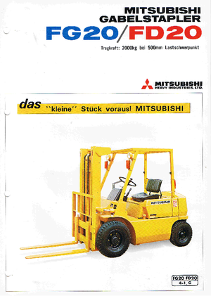 Carrelli elevatori frontali diesel Mitsubishi FD 20 K