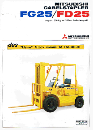 Carrelli elevatori frontali diesel Mitsubishi FD 25 K