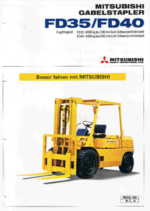 Carrelli elevatori frontali diesel Mitsubishi FD 35 AT