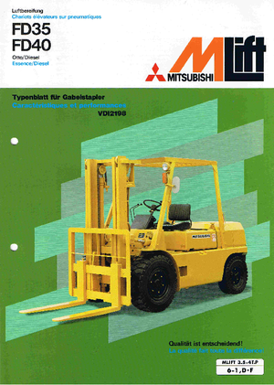 Carrelli elevatori frontali diesel Mitsubishi FD 40 T