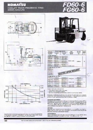 Carrelli elevatori frontali diesel Komatsu FD 60-6