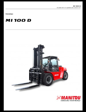 Carrelli elevatori frontali diesel Manitou MI 100 D
