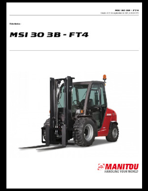 Carrelli elevatori fuoristrada Manitou MSI 30 3B / FT4