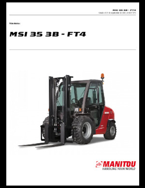Carrelli elevatori fuoristrada Manitou MSI 35 3B / FT4