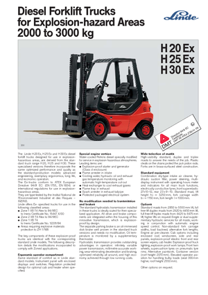 Carrelli elevatori diesel antideflagranti Linde H 20 D EX Zone 2