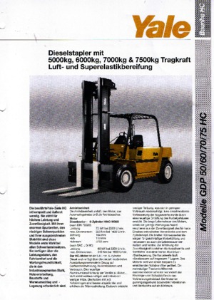 Carrelli elevatori frontali diesel Yale GDP 70 HC