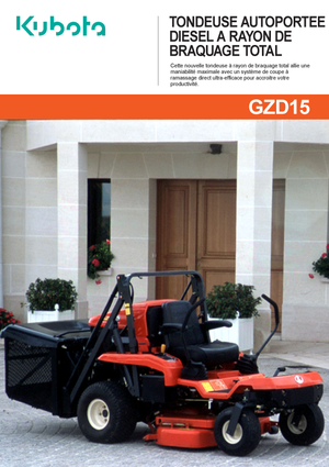 Veicoli comunali multiuso diesel Kubota GZD 15 HD