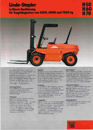 Carrelli elevatori frontali diesel Linde H 60 D