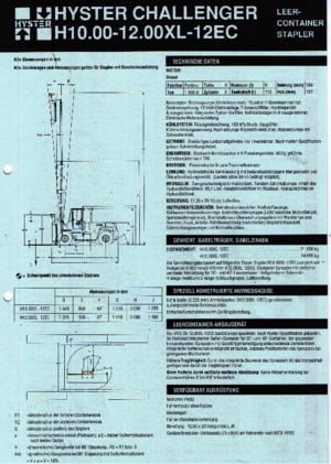Carrelli elevatori frontali diesel Hyster H 12.00 XL - 12 EC