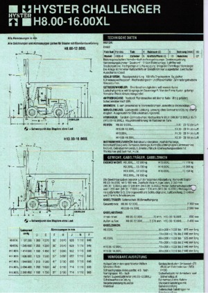 Carrelli elevatori frontali diesel Hyster H 8.00 XL