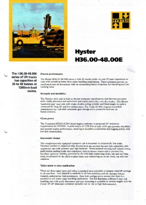 Carrelli elevatori frontali diesel Hyster H 48.00 E
