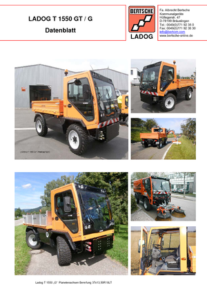 Veicoli comunali multiuso diesel Bertsche Ladog T 1550