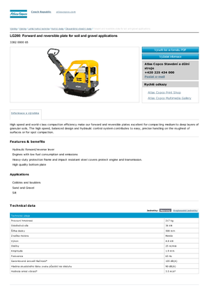 Piastre vibranti reversibili Atlas Copco LG 200