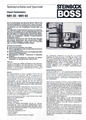 Carrelli elevatori frontali diesel Steinbock MH 40