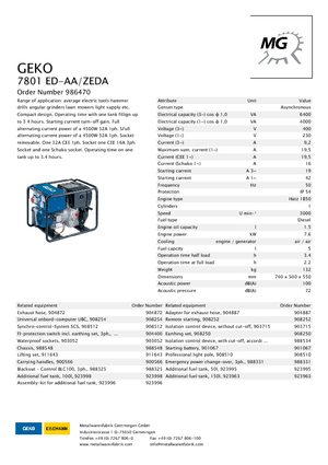 Generatori diesel Geko ® 7801 ED-AA/ZEDA