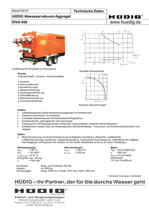 Motopompe autoadescanti Hüdig Diva 650 Whisper