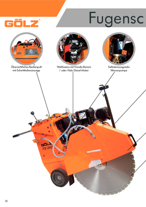 Seghe da pavimento Gölz FS 250 D