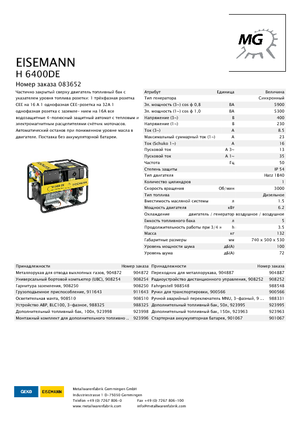 Generatori diesel Eisemann H 6400 DE