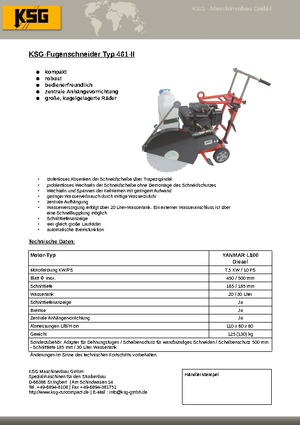 Seghe da pavimento KSG-Maschinenbau KSG 461