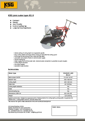 Seghe da pavimento KSG-Maschinenbau KSG 461