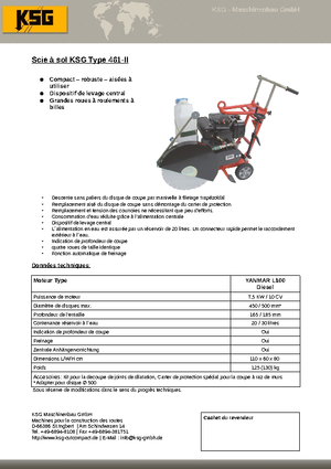 Seghe da pavimento KSG-Maschinenbau KSG 461