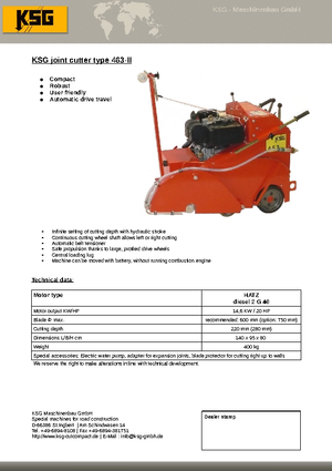 Seghe da pavimento KSG-Maschinenbau KSG 463