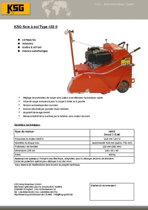Seghe da pavimento KSG-Maschinenbau KSG 463