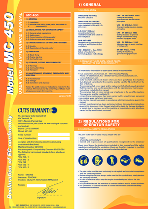 Seghe da pavimento Cuts Diamant MC 450 YM