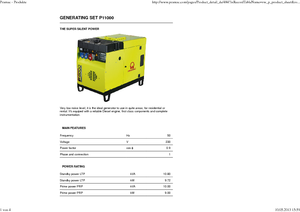 Generatori diesel PRAMAC Lifter P 11000 TYA