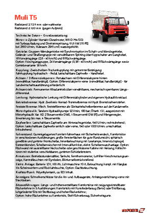 Veicoli comunali multiuso diesel Reform Werke Muli T 5