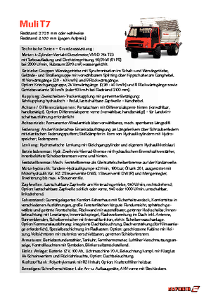 Veicoli comunali multiuso diesel Reform Werke Muli T 7