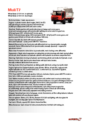 Veicoli comunali multiuso diesel Reform Werke Muli T 7