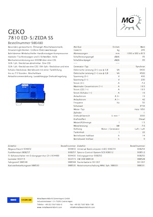 Generatori diesel Geko ® 7810 ED-S/ZEDA