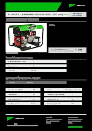 Generatori diesel INMESOL AL 1000-CA