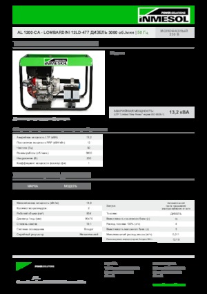 Generatori diesel INMESOL AL 1200-CA