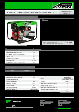Generatori diesel INMESOL AL 1500-CA