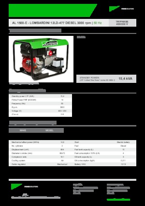 Generatori diesel INMESOL AL 1500-E