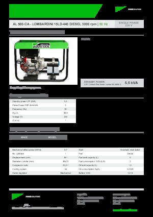Generatori diesel INMESOL AL 500-CA