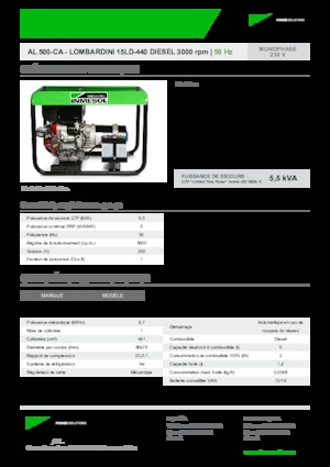 Generatori diesel INMESOL AL 500-CA