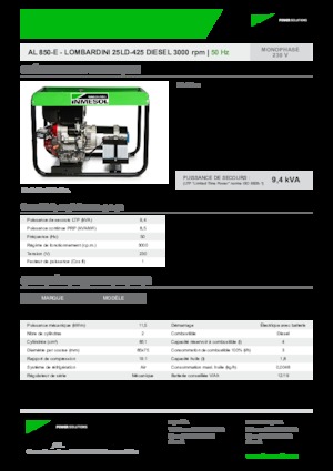 Generatori diesel INMESOL AL 850-E