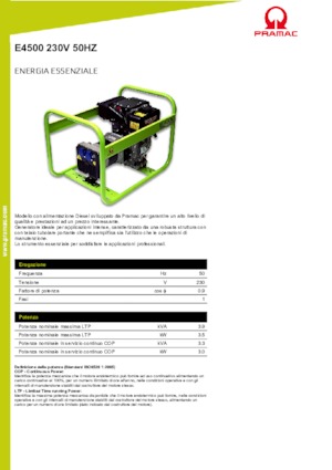 Generatori diesel PRAMAC Lifter E 4500 SYH